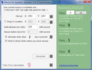 Mouse Click Generator! Automatic Click Drag Generator
