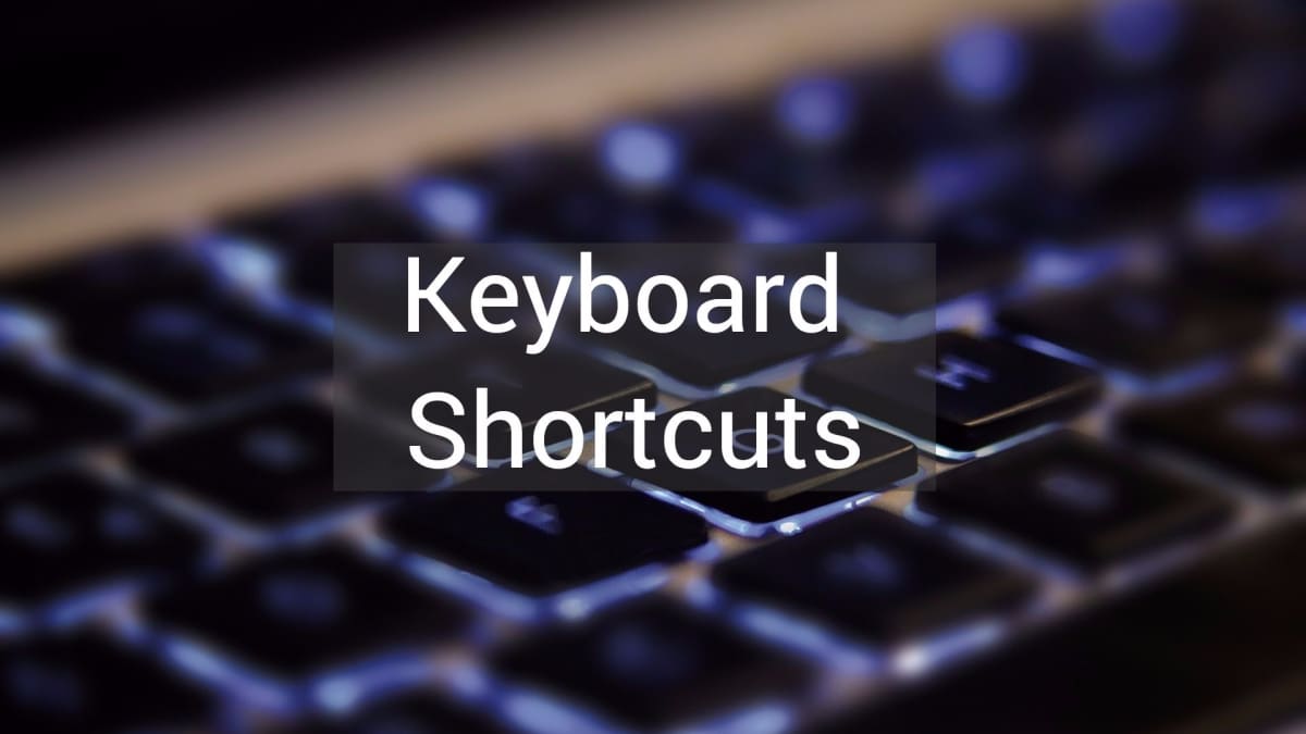 Keyboard Shortcut keys