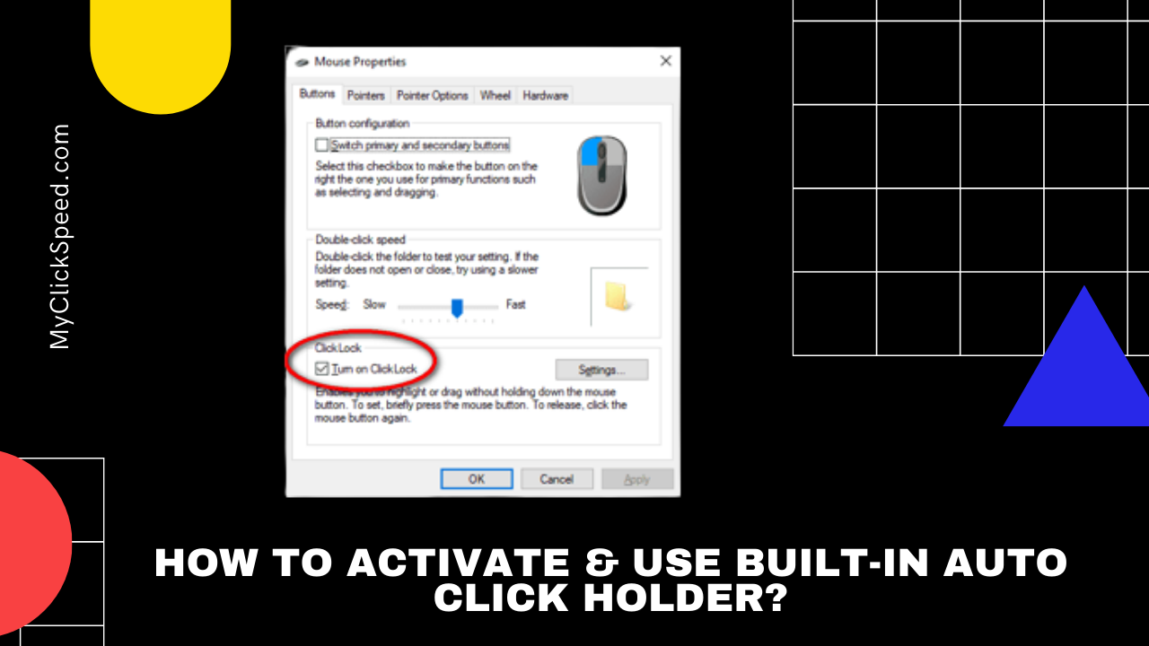 How To Activate & Use Built-In Auto Click Holder