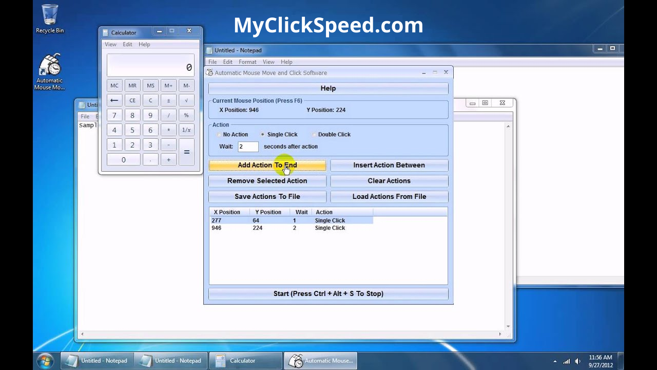 Automatic Mouse Move and Click Software