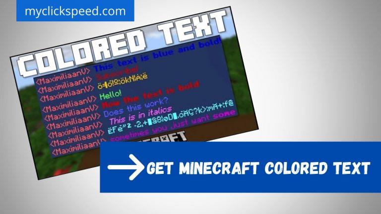 How to Get Colored Text in Minecraft? | My Click Speed