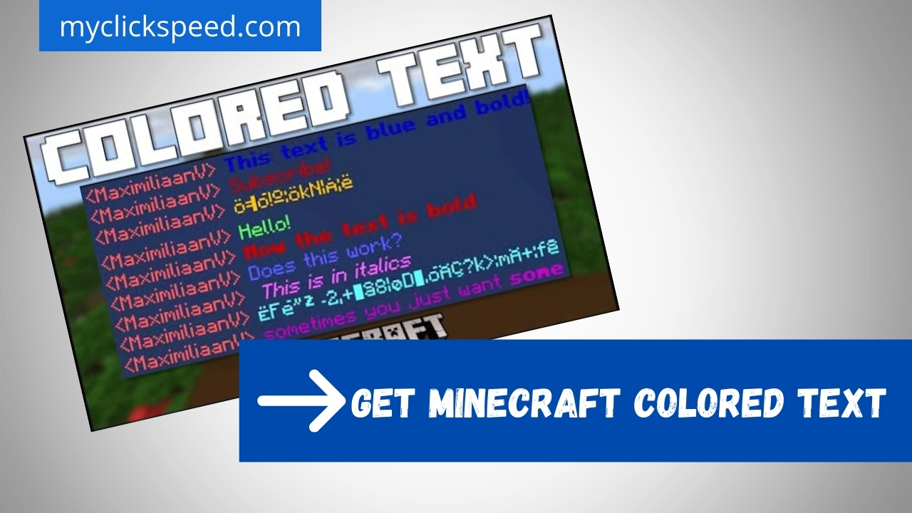 How to Get Colored Text in Minecraft