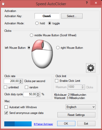 Phantom Auto Clicker with 60 cps by PhantomCore