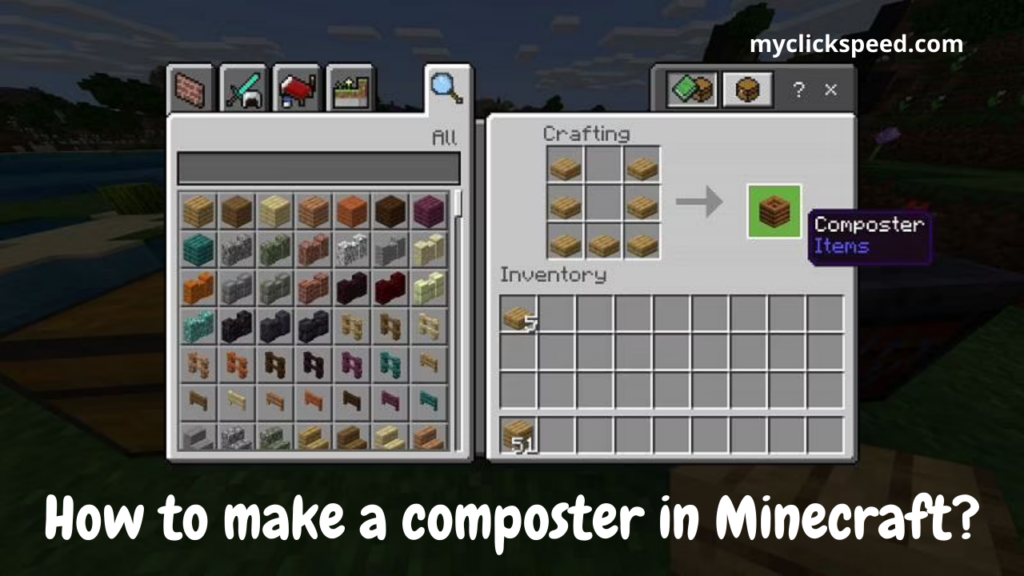 How to make a composter in Minecraft?
