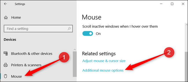 Additional Mouse Options