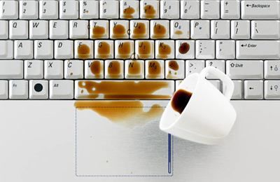 Coffee on Keyboard