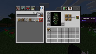 Crafting Table With 4 panks