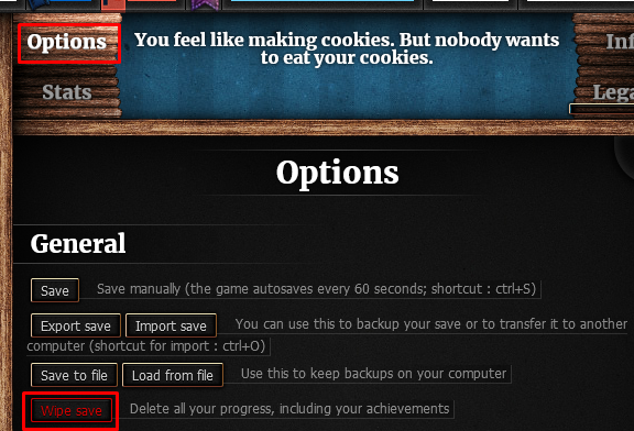 Method Two- Export The Save File For The Cookie Clicker
