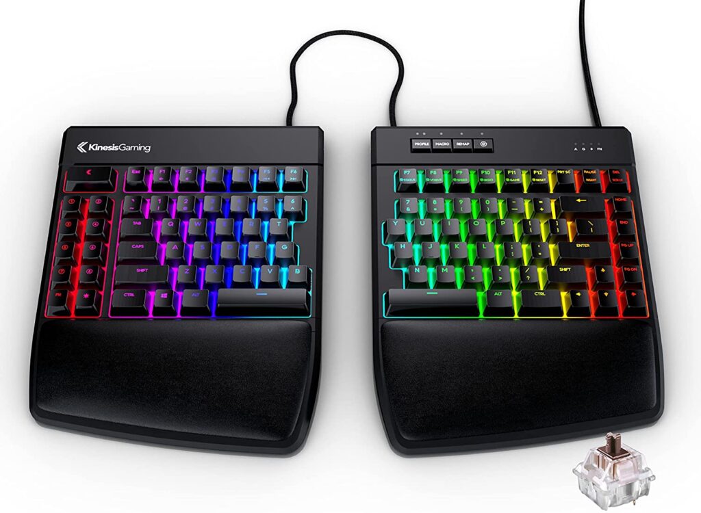 KINESIS GAMING Freestyle Edge RGB Split Mechanical Keyboard