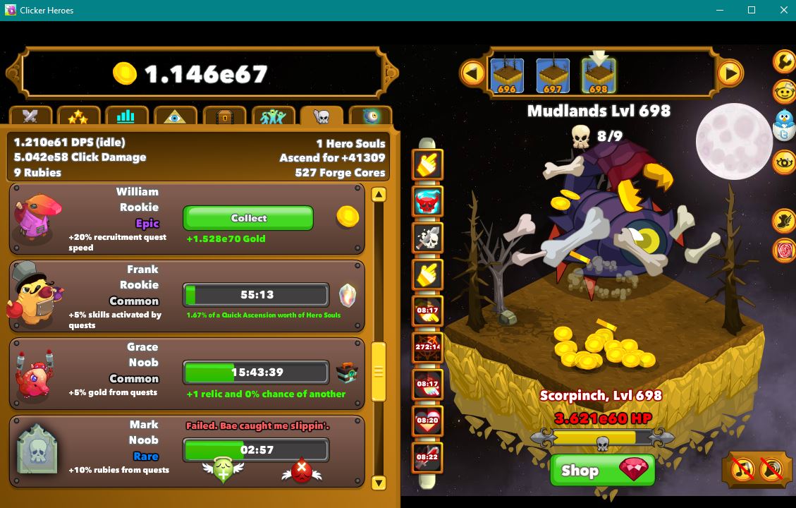 Clicker Heroes is the fastest way to destroy your mouse - Quarter