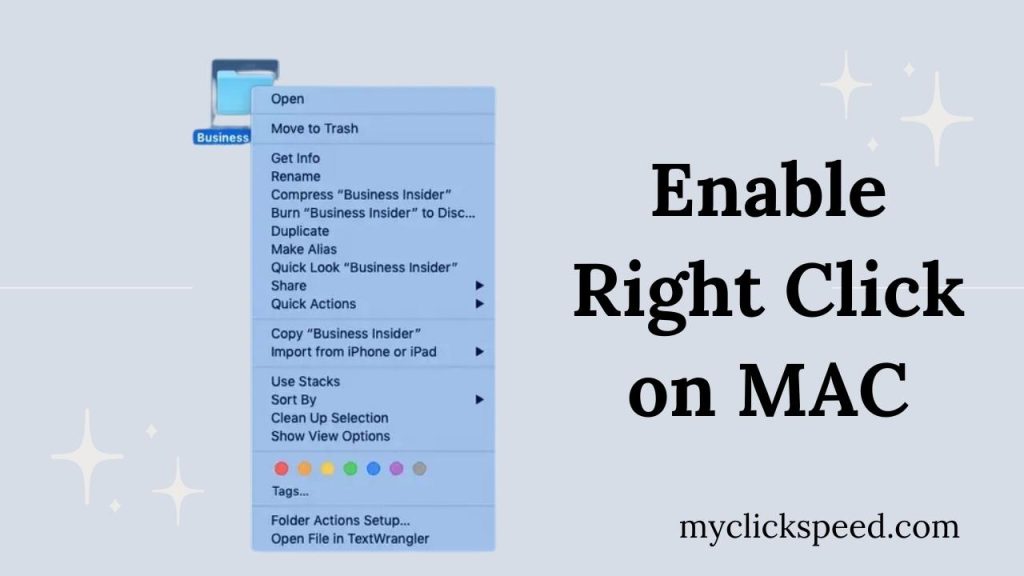 Enable Right Click on MAC