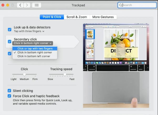 Right-Clicking on Mac Trackpad