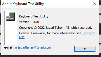 About Keyboard Test Utility