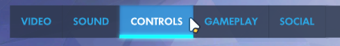 Controls option in Gaming