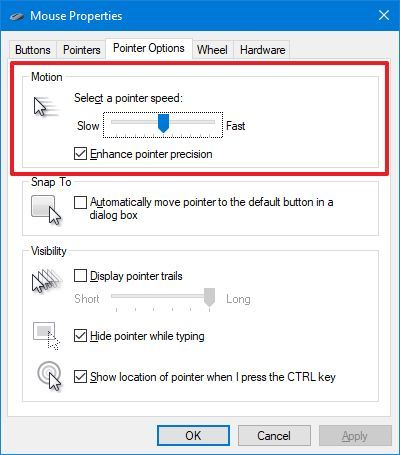 Select Pointer Speed