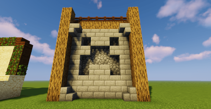 Tall Creeper Stone Brick Wall